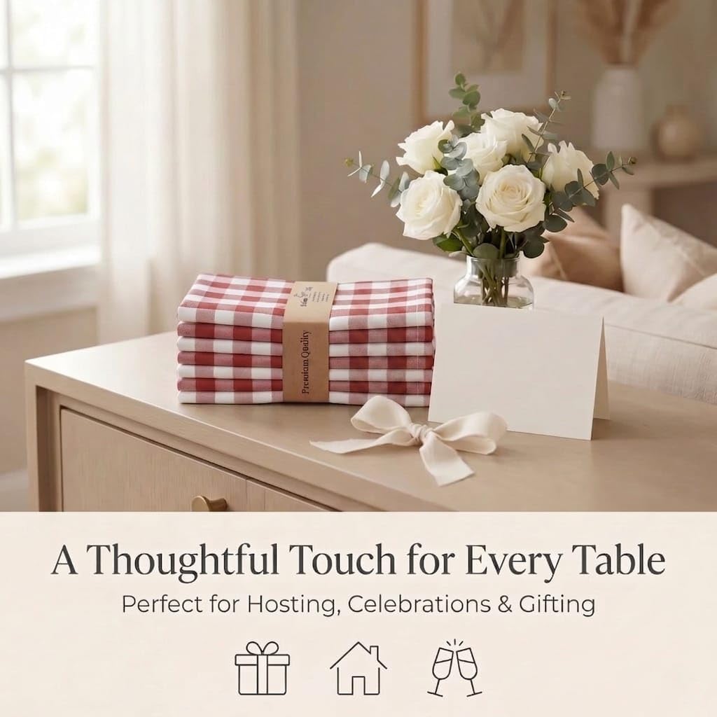 Urban Villa Cloth Napkins Cotton 20x20 (Set of 12) Rust