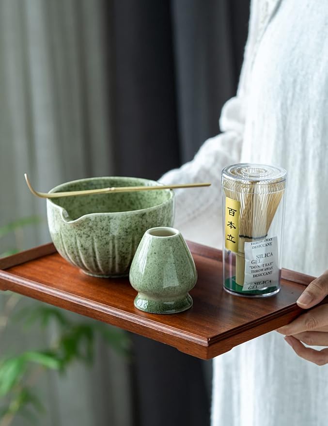 TANG PIN Matcha Set - Match Bowl and Whisk, 15 OZ Matcha Whisk Set