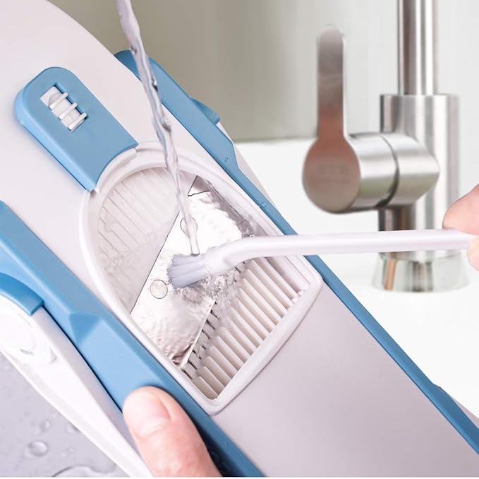 ONCE FOR ALL Safe Mandoline Slicer, All in 1 Vegetables Slicer, Light Blue