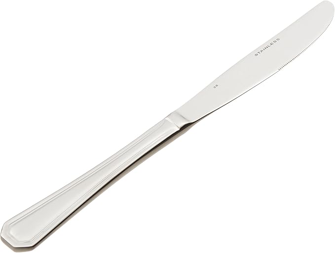 Winco 9 3/4" Victoria Stainless Steel Dinner Knifes (Set of 12)