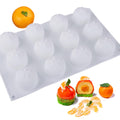 OCPO Kitchen Orange Silicone Mold for Baking Mousse Cake, 12 Cavities