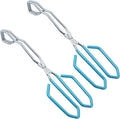 HINMAY Scissor Cooking Tongs 11" Stainless Steel Wire Tongs, Set of 2