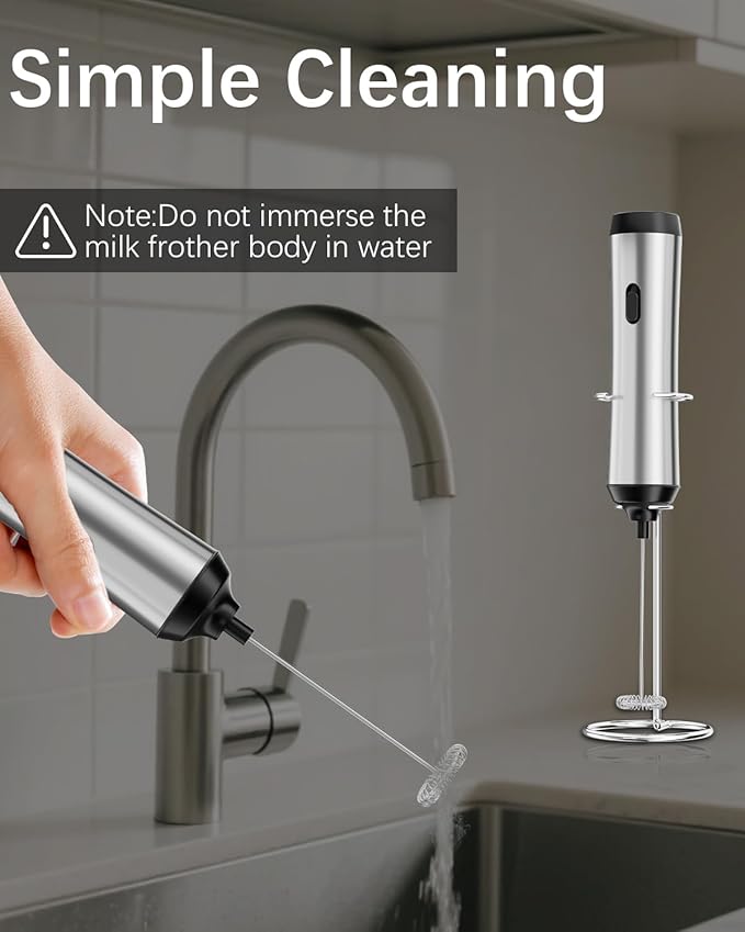 QTDHG Rechargeable Milk Frother with Stand