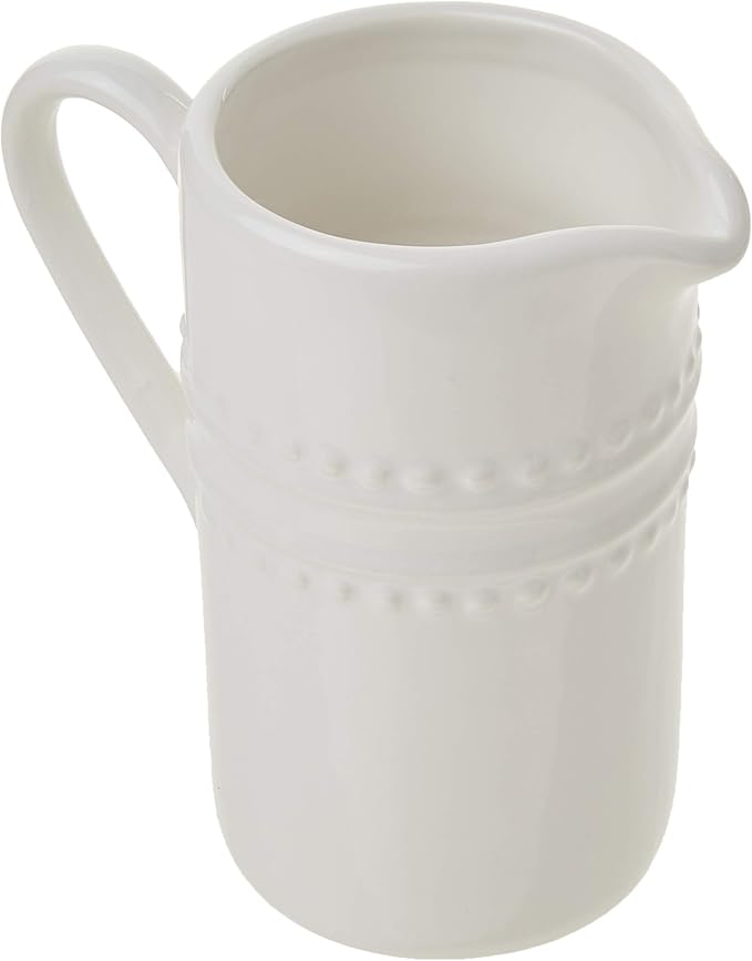 Mud Pie 47800002 Farmhouse Inspired Vintage Doorknob Cream and Sugar Set, One Size, White