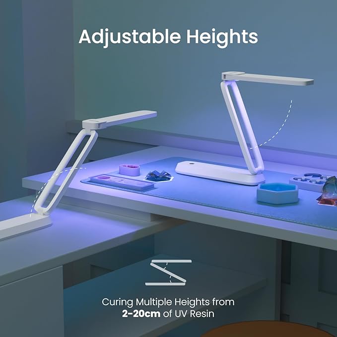 Resiners UV Light for Resin Curing, Wireless Rechargeable 3-in-1 UV Lamp