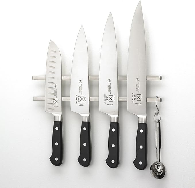 Mercer Culinary Magnetic Knife Bar, 12 Inch x 2.4 Inch x.9 Inch, Stainless Steel