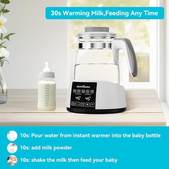 Baby Bottle Warmer,Electric Kettle Temperature Control,Water Warmer for Baby Formula