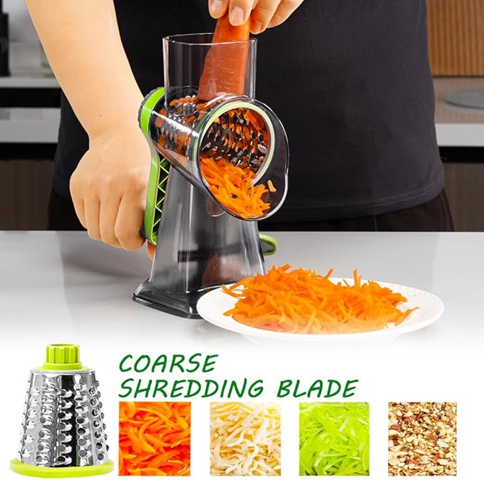 Dachenus Cheese Grater Rotary Cheese Grater,Versatile Cheese Shredder