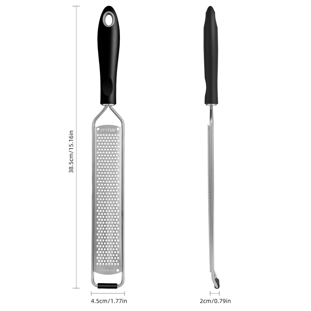 Lemon Zester and Cheese Grater with Protective Cover and Cleaning Brush