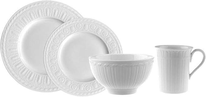 Villeroy & Boch Cellini 24 Piece Dinnerware Set, White