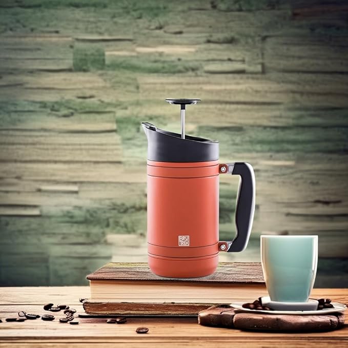BruTrek by Planetary Design | BaseCamp French Press | 32 fl.oz - Red Rock