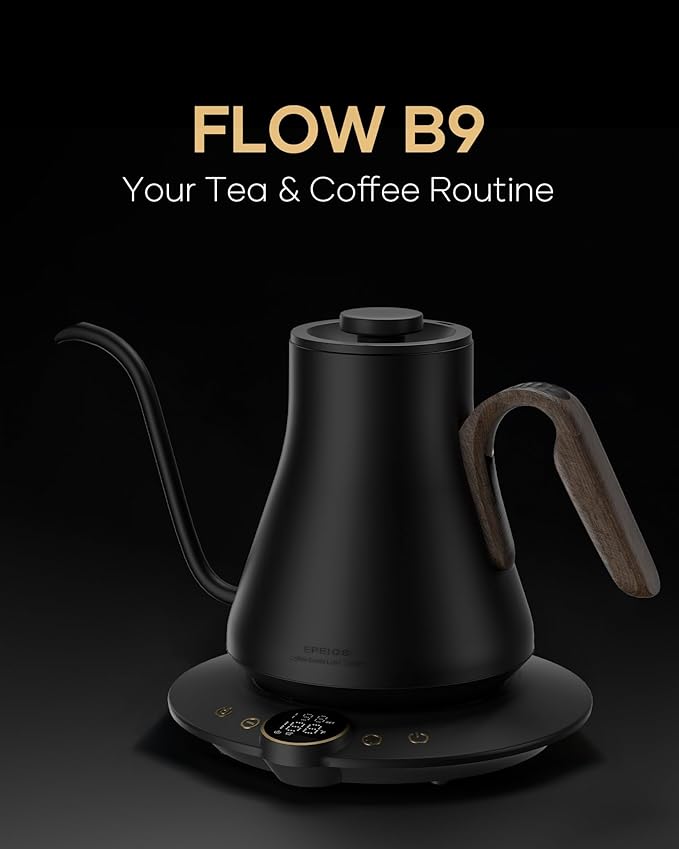 INTASTING Gooseneck Electric Kettle with ±1℉ Temperature Control 0.9 Liter