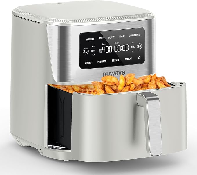 Nuwave Brio Plus 7QT Air Fryer, Extra Crispy Results w/Less Oil, PFAS-Free