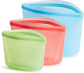 Stasher Premium Reusable Silicone Bags and Lunch Bag, 3-Pack, Multicolor