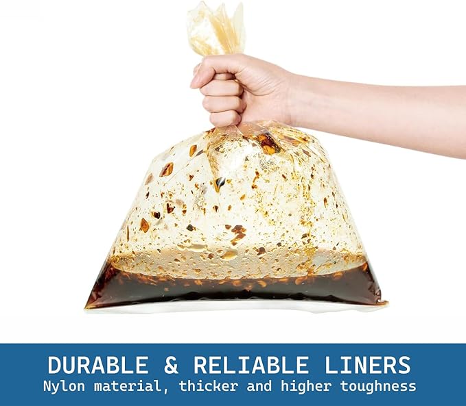 WOKUWOKU Slow Cooker Liners, 13“ x 21” 20 Cooking Bags, Large Disposable Pot Liners, Fits 3QT to 8QT Slow Cooker Cooking Plates, Multi-Purpose Durable Liner Plastic Bags, BPA Free (1 Pack)