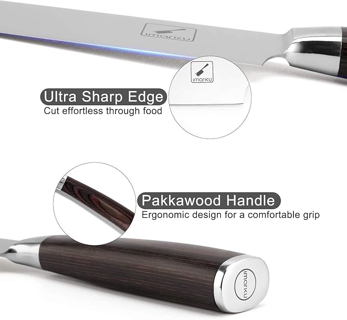 imarku Chef Knife 8 Inch, Ultra Sharp Kitchen Knife with Ergonomic Handle