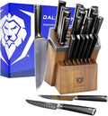 Dalstrong 24-Piece Knife Block Set — Forged German Steel (9–11° Hand-Sharpened Edge), Kiritsuke, Carving, Steak Knives — Vanquish Series For Serious Entertainers, Dinner Parties & Holiday Kitchens