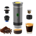 Irishom Portable Coffee Machine, 3 in 1 Cordless Electric Coffee Maker, Work with Capsule and Ground Coffee, Cold Brew and Heating Coffee Maker with 150ml Cup