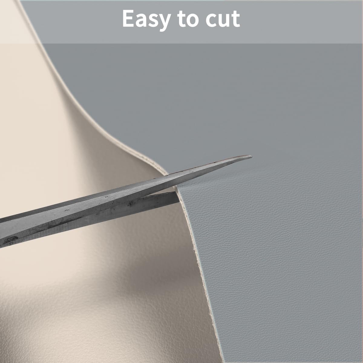 Zinkooat Faux Leather Table Cover,1.8mm Thick,42x72 Inch Table Protector,Table Protector for Dining Room Table,Dining Room Table Protector Pad.(Beige+Light Gray,42x72)