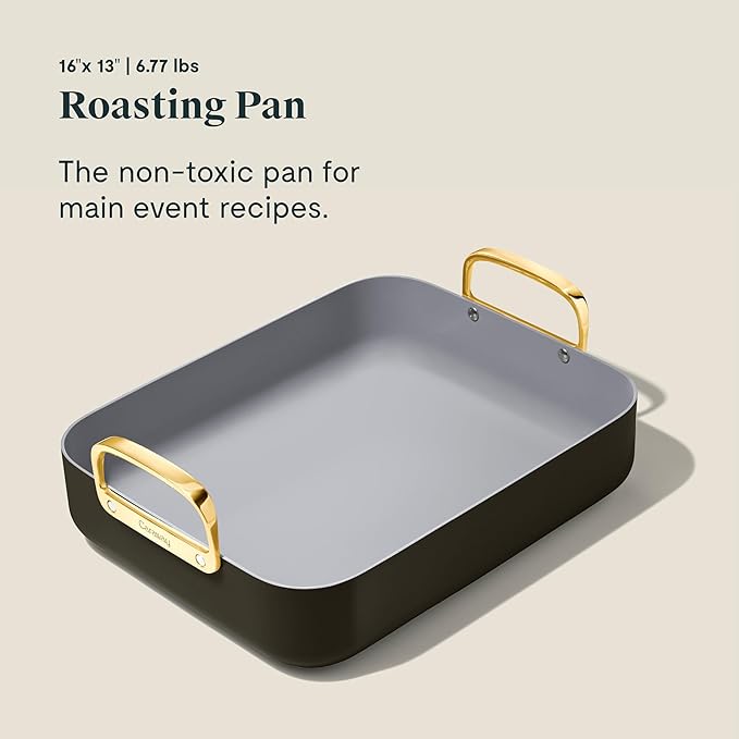 Caraway Roasting Pan, 16x13" Roasting Pan with Rack