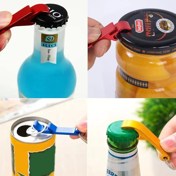 MTOMDY 36 Pieces Colored Aluminum Bottle Opener,Soda Beverage Beer Bottle Opener Keychain,Bottle Openers Aluminum Beer Bottle Opener Claw Beverage Keychain Ring for Kitchen/Wedding/Bar/Party