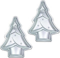 Yikinip Christmas Tree cake pans set of 2，Christmas Tree Shaped cake pan,12 Inch Aluminum Christmas Tree Cake Tin,For Christmas Cake，silver