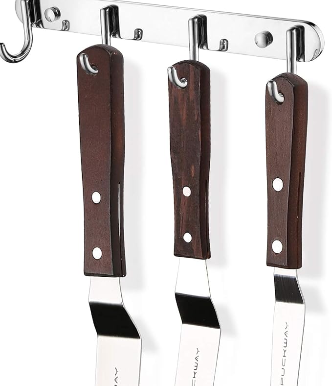 PUCKWAY Offset Cake Icing Spatula Set of 4, 4"-6"-8"-10"