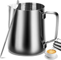 iHeartYard Espresso Milk Frothing Pitcher, Stainless Steel 300Z/900ML Coffee Milk Frother Cup with Decorating Art Pen for Espresso Machine, Latte Art