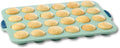 Starfrit 24-Cup Mini Muffin Pan, Silicone, Metal Frame, Green