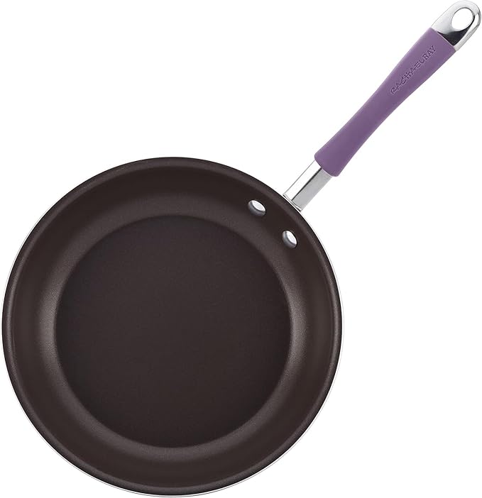 Rachael Ray Cucina Nonstick Cookware, Lavender Purple Pots and Pans Set, 12-Piece