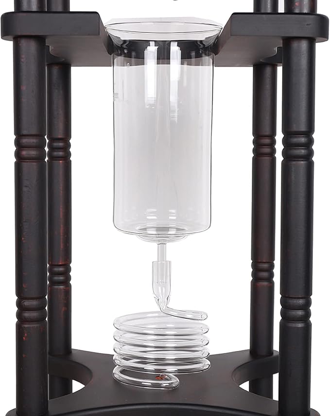 Josbuynls Cold Drip Coffee Maker, 2000ml Large Capacity Glass Dutch Coffee Dripper Ice Drip Coffee Tower w/Stable Base for Commercial Office