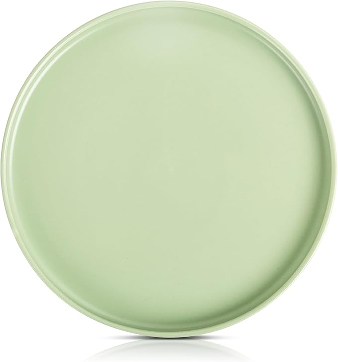 Stone Lain Stella Dinner Plate 6-Piece Set, Round, Porcelain, Lime Green