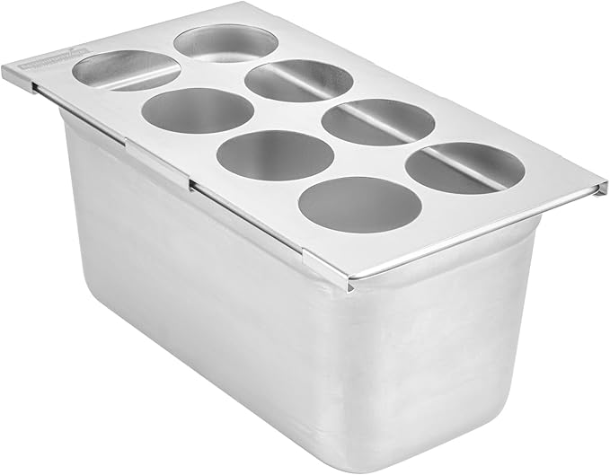 Restaurantware Squeeze Bottle Organizer - 1 Count - 12.795 x 7.087 x 0.394 Inches Stainless Steel Condiment Holder - Pan-Compatible Bottle Holder - Silver