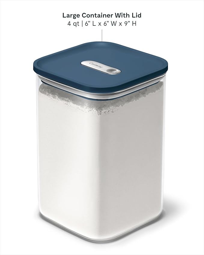 Caraway 4 qt Glass Airtight Food Storage Container with Lid