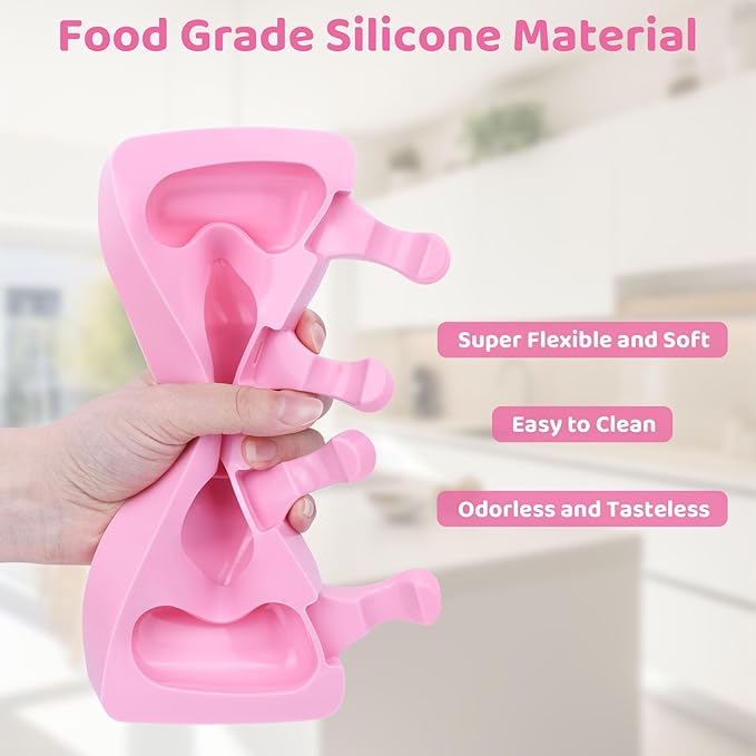 Ouddy Life Popsicle Molds Set of 2, Ice Pop Molds Silicone Cake Pop Mold