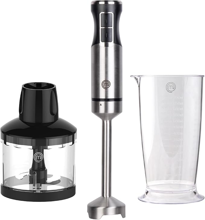 MasterChef Immersion Blender Handheld, Hand Blender 3 in 1 Set, 400W Motor