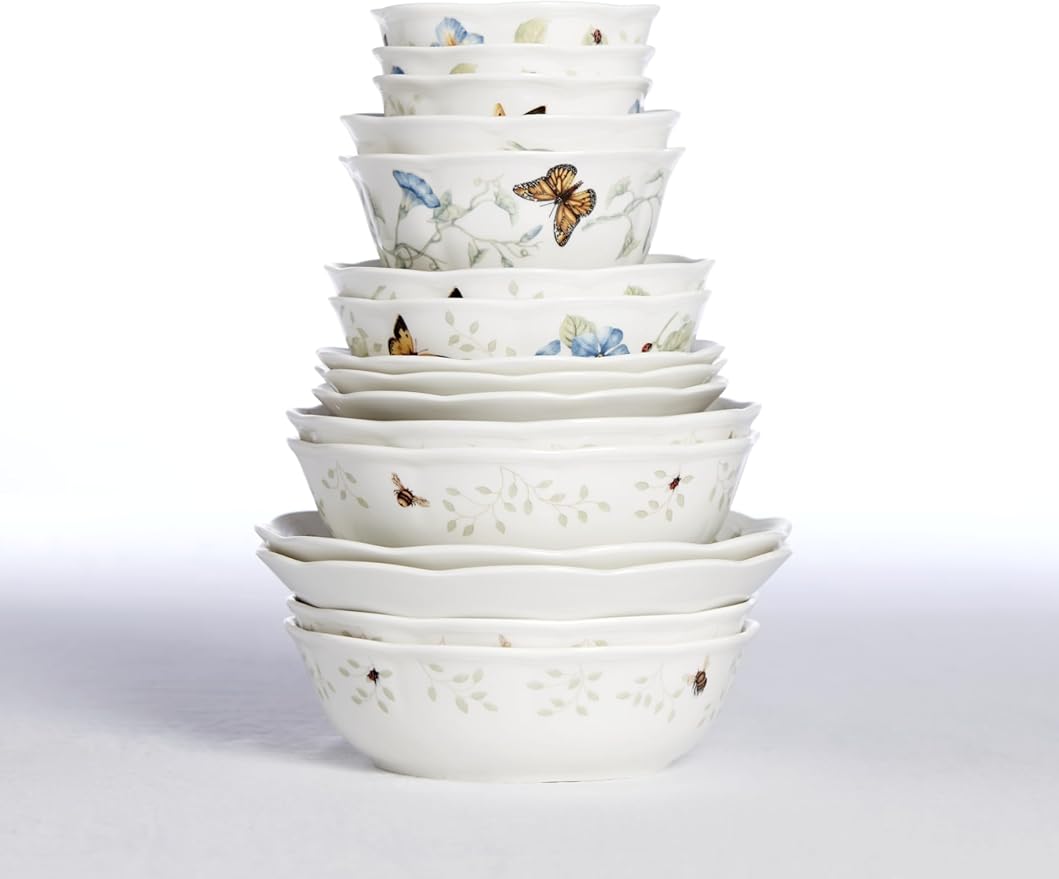 Lenox 6101836 Butterfly Meadow Fruit Bowl, 11 Oz Capacity, 6.75-Inch Diameter, 1 Piece