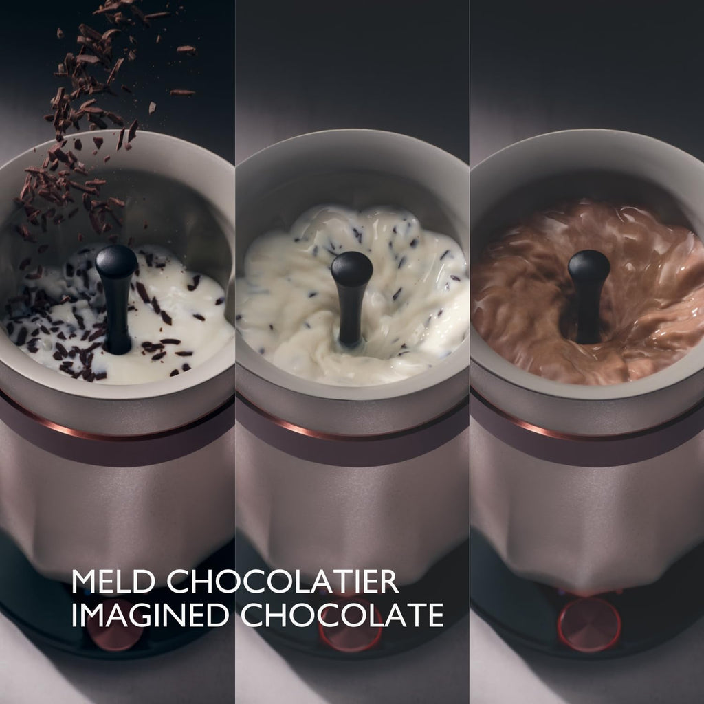 Hotel Chocolat Hot Chocolate Maker – Velvetiser Hot & Cold Drinking Chocolate Machine, Includes Mug, Glass & Sachets, Pebble Edition, Luxury Gift