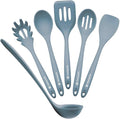 Starpack Like a Boss XL Silicone Cooking Utensils Set (6-Piece, 13.5") - LFGB Certified, 600°F Heat Resistant, BPA-Free - Heavy-Duty Steel Core, Dishwasher Safe - for Nonstick Cookware, Light Blue