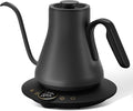 Cocinare Gooseneck Electric Kettle, ±1°F Precise Temperature Control, 1500W Fast Heating, Pour Over Coffee & Tea Kettle with Brew Timer & Keep Warm, Stainless Steel, 0.9L (Matte Black)