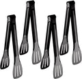 IAXSEE 4 PCS Serving Tongs Black Tongs 9 Inch Serving Utensils Stainless Steel Serving Tongs for Salad Buffet Appetizer Dessert Tong for Food Parties
