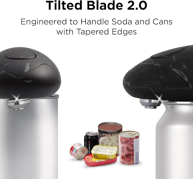 Kitchen Mama Auto 2.0 Electric Can Opener, Marble Black