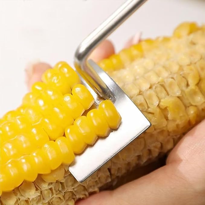NEW Long Handle Stainless Steel Corn Stripping Tool StripChef Corn Peeler for Corn on the Cob – Easy to Clean a must-have small tool in the kitchen (2 Pack)