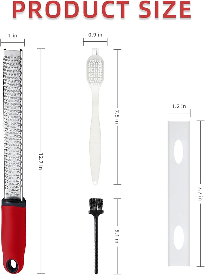 Koythin Red Handle Heavy Duty Lemon Zester Grater