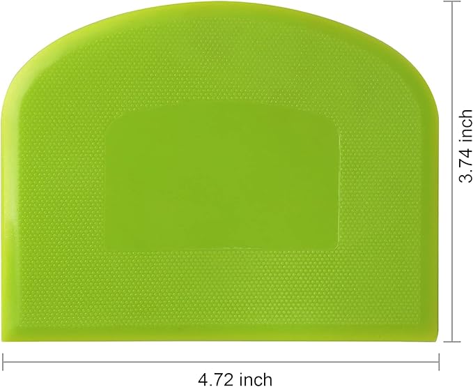 Suanyok Bench Dough Cutter-Flexible Plastic Bowl Scraper,Yellow