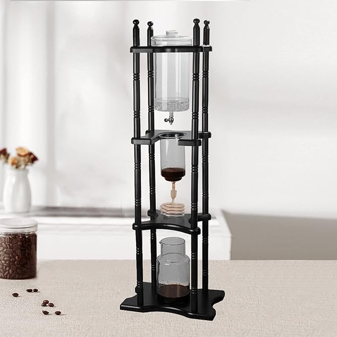 GXFCHYL Large Capacity Cold Brew Tower Japanese Cold Brew Maker Glass Cold Brew Coffee Makers Drip Coled Coffee Tower Iced Tea Maker for Home Office Coffee Shop