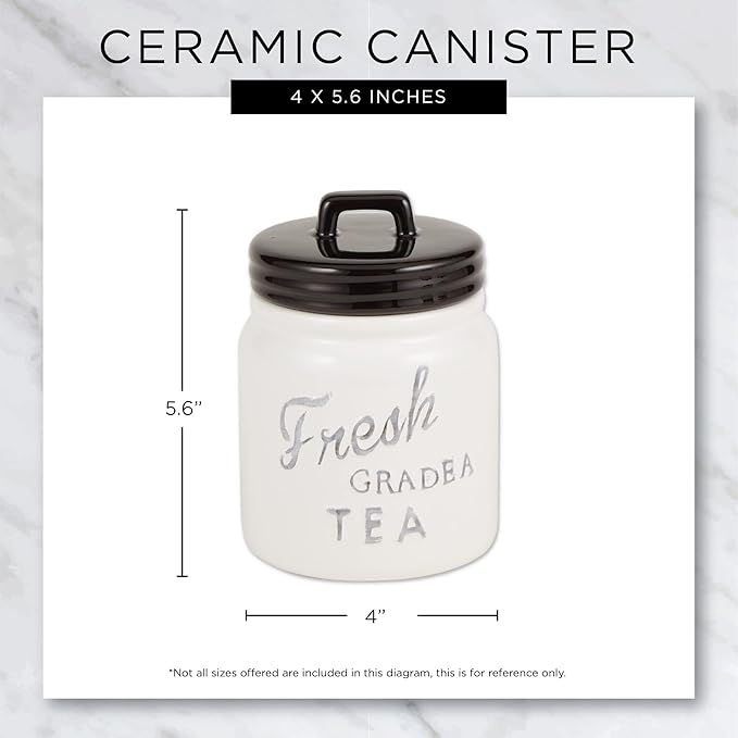 DII Kitchen Accessories Collection Ceramics, Jar Canister Set, Green, 3