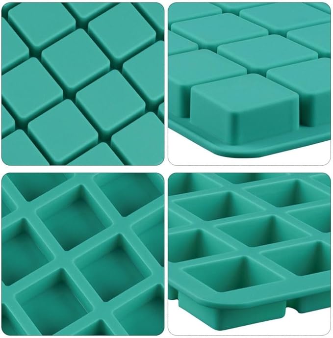 Mity rain 2 Pack 40-Cavity Square Caramel Candy Silicone Molds