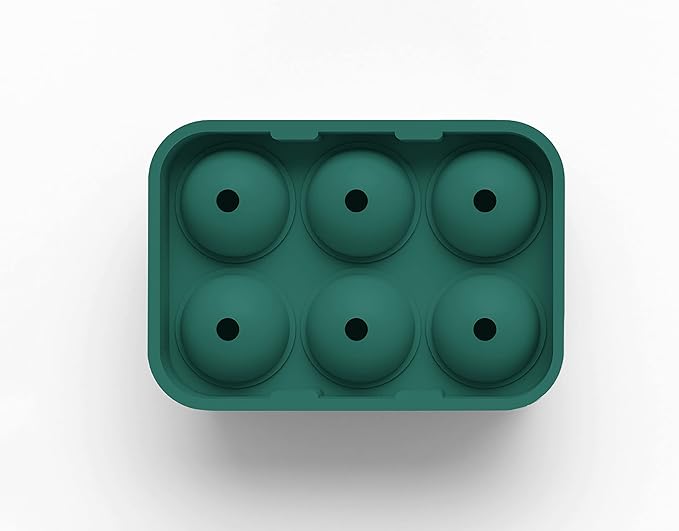 Silicone Ice Cube Trays with Lids, Large 2 Inch Cubes & Spheres Set