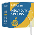 [360 Count] Clear Plastic Utensils 360 Disposable Spoons Silverware Bulk Spoons Bulk Clear Plastic Spoons Heavy Duty Silverware
